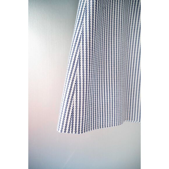 Theory Virgin Wool High Waist Mini Blue and White Sayre Striped A-Line Skirt 12 - Picture 6 of 11